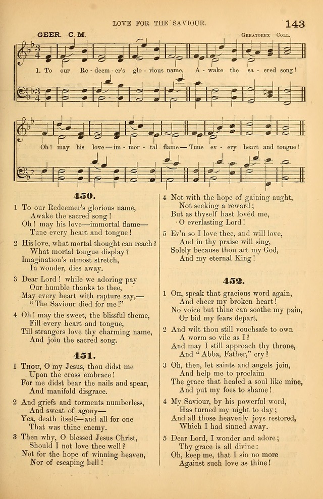 Songs of the Church: or, hymns and tunes for Christian worship page 143