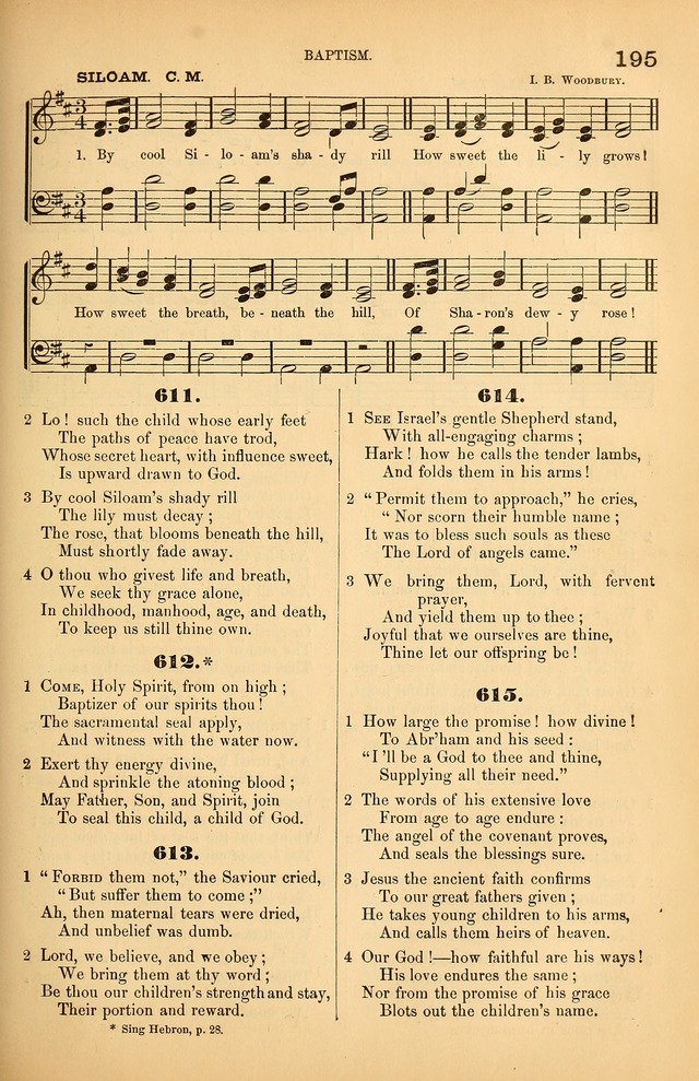 Songs of the Church: or, hymns and tunes for Christian worship page 195