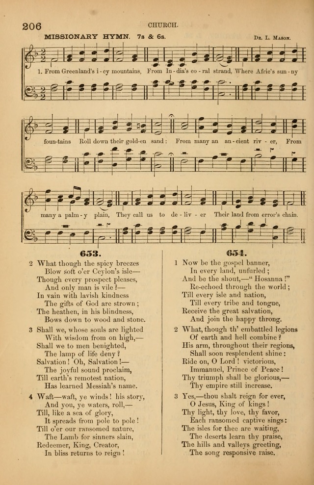 Songs of the Church: or, hymns and tunes for Christian worship page 206