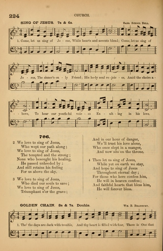 Songs of the Church: or, hymns and tunes for Christian worship page 224