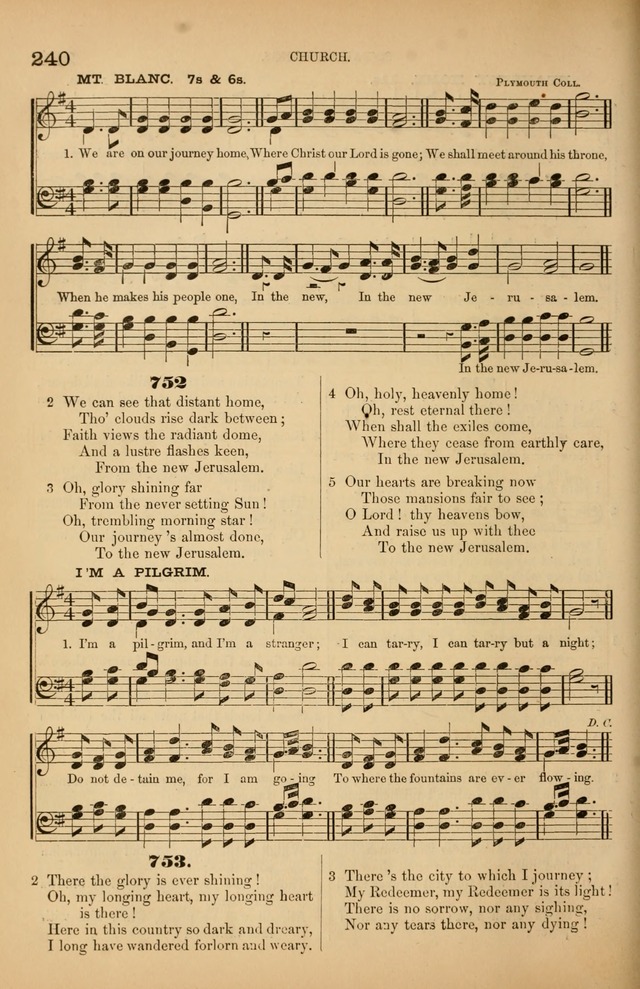 Songs of the Church: or, hymns and tunes for Christian worship page 240