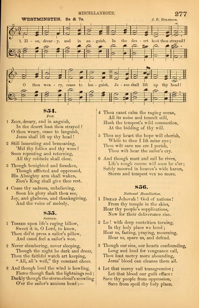 Songs of the Church: or, hymns and tunes for Christian worship page 277