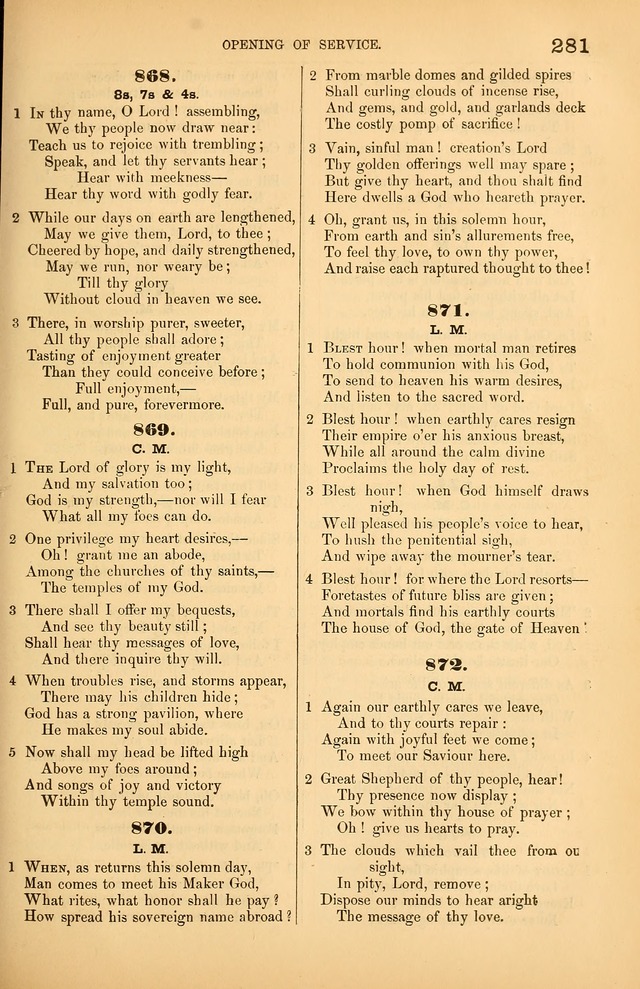 Songs of the Church: or, hymns and tunes for Christian worship page 281