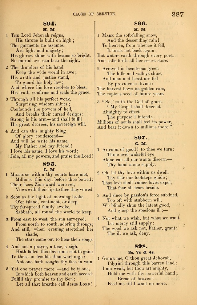 Songs of the Church: or, hymns and tunes for Christian worship page 287