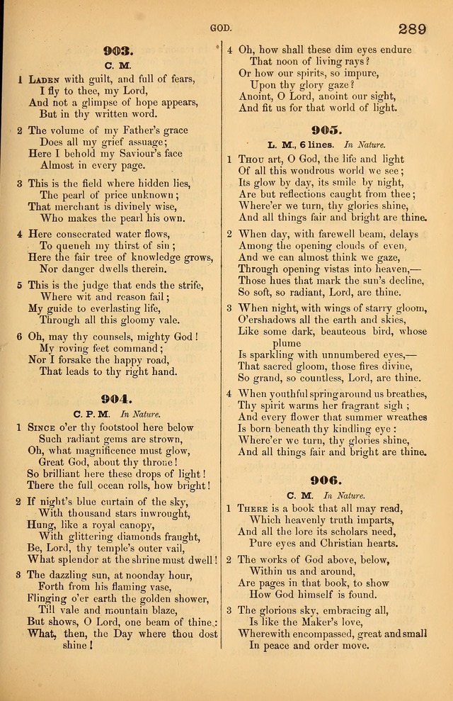 Songs of the Church: or, hymns and tunes for Christian worship page 289