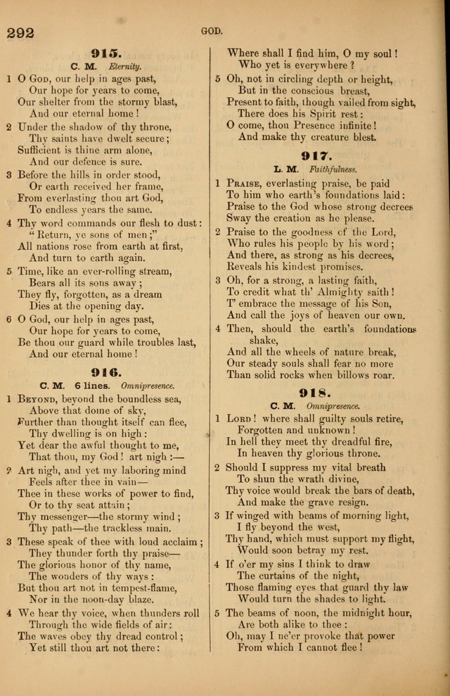 Songs of the Church: or, hymns and tunes for Christian worship page 292