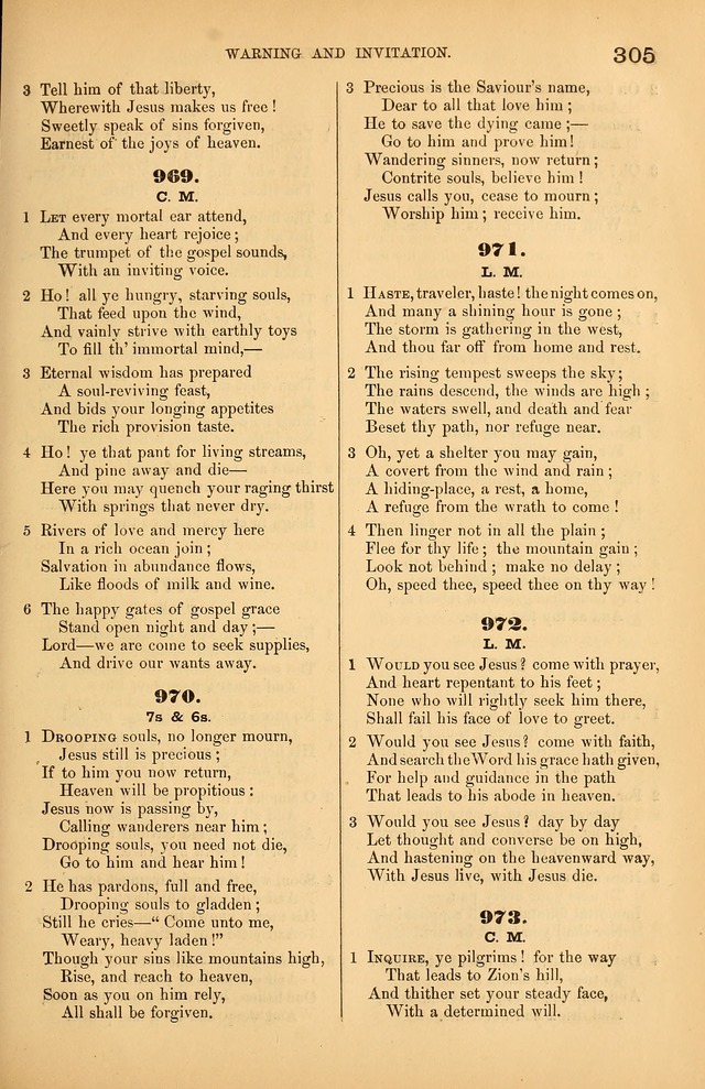 Songs of the Church: or, hymns and tunes for Christian worship page 305