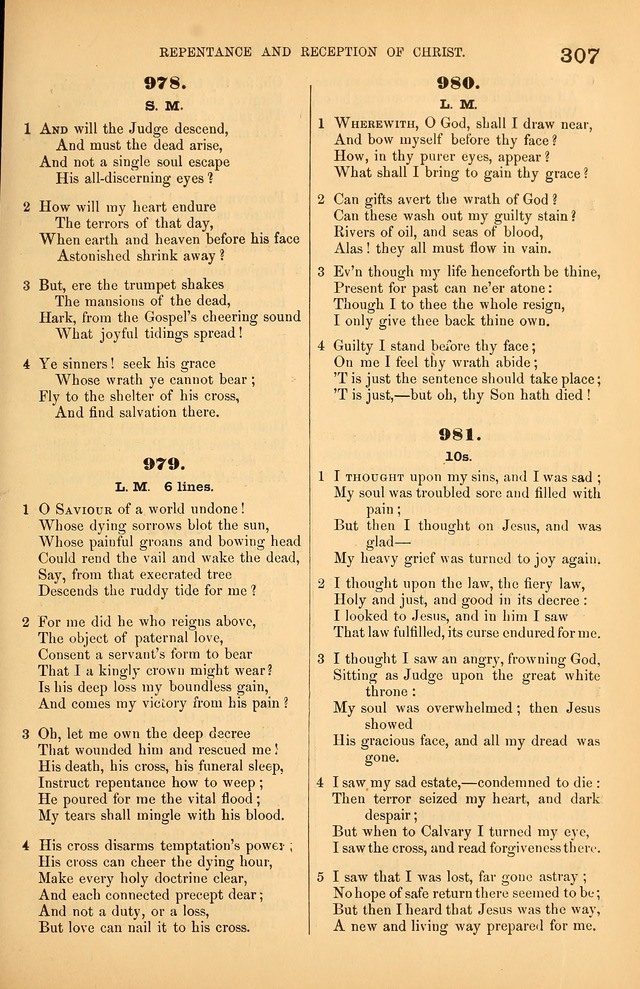 Songs of the Church: or, hymns and tunes for Christian worship page 307