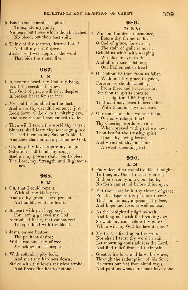 Songs of the Church: or, hymns and tunes for Christian worship page 309