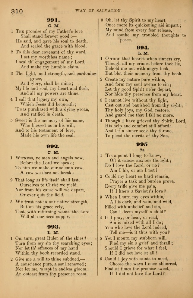 Songs of the Church: or, hymns and tunes for Christian worship page 310