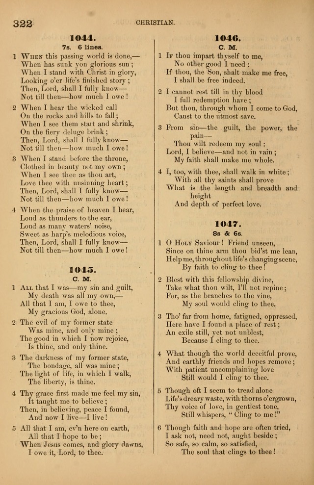 Songs of the Church: or, hymns and tunes for Christian worship page 322