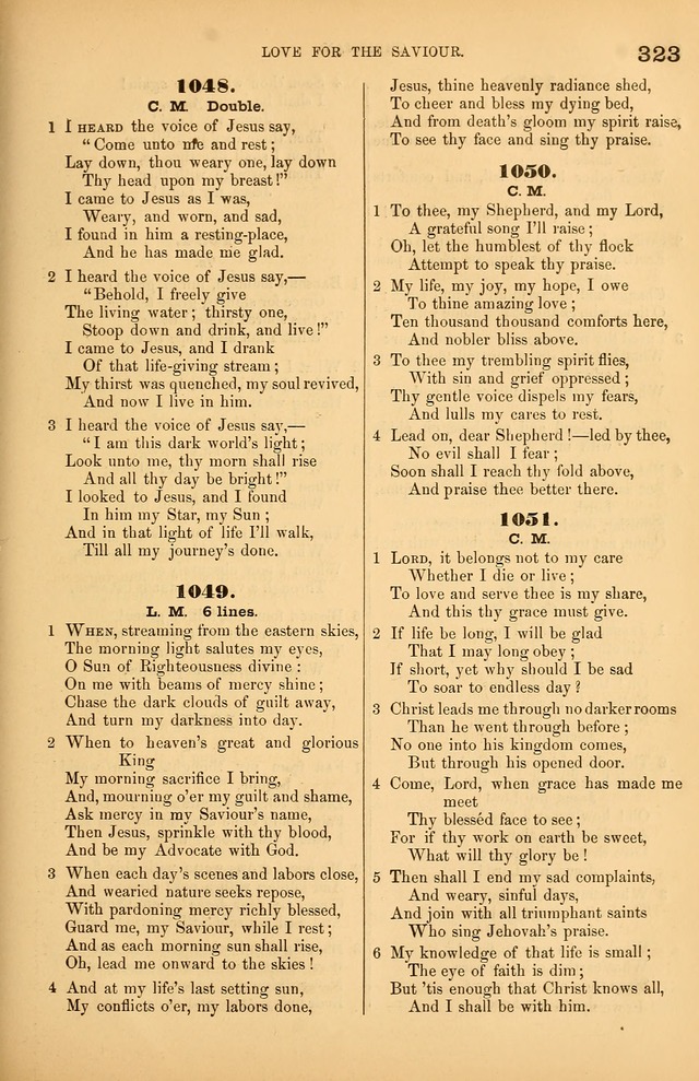 Songs of the Church: or, hymns and tunes for Christian worship page 323