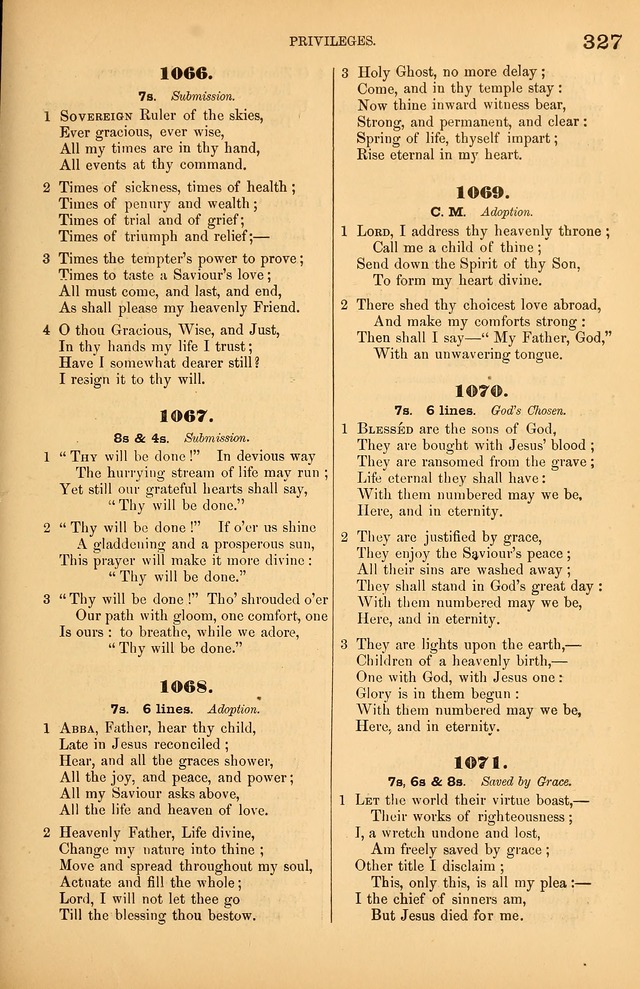 Songs of the Church: or, hymns and tunes for Christian worship page 327