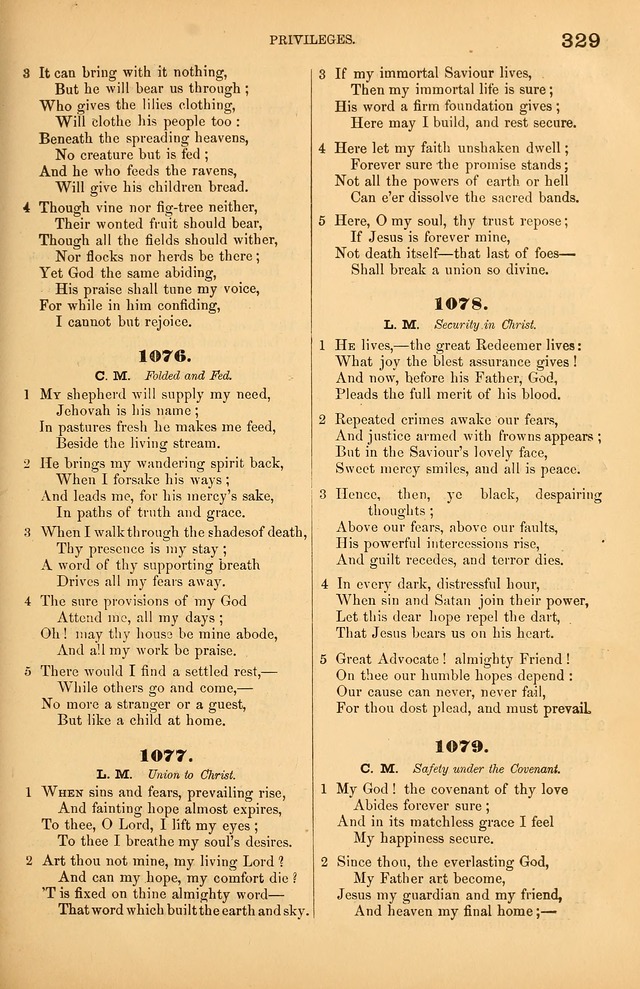 Songs of the Church: or, hymns and tunes for Christian worship page 329