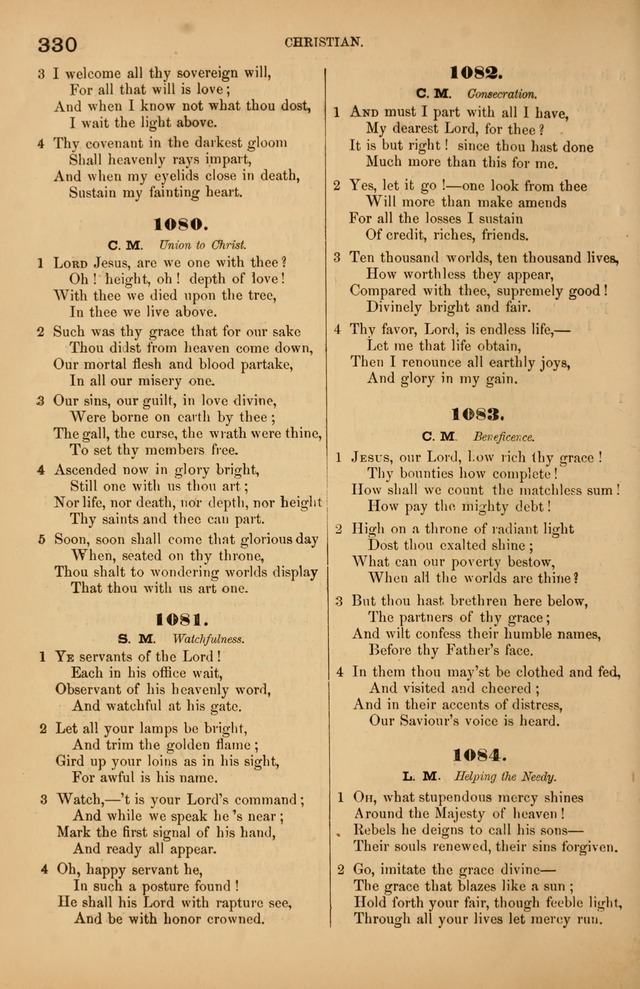 Songs of the Church: or, hymns and tunes for Christian worship page 330