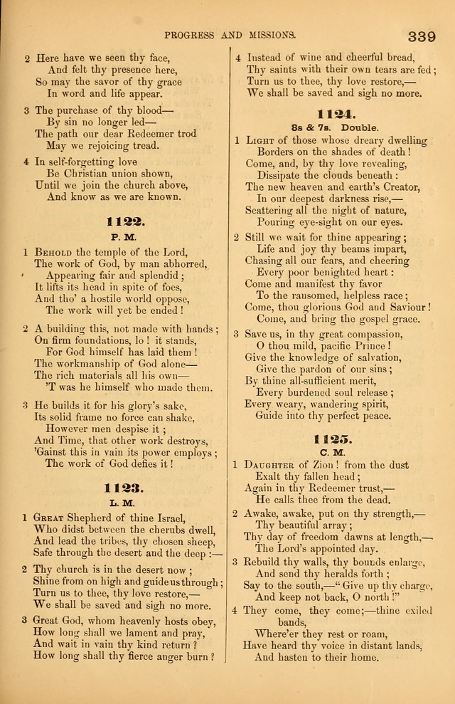 Songs of the Church: or, hymns and tunes for Christian worship page 339