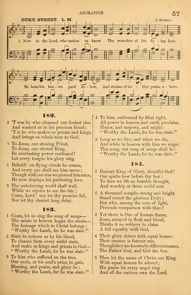 Songs of the Church: or, hymns and tunes for Christian worship page 57