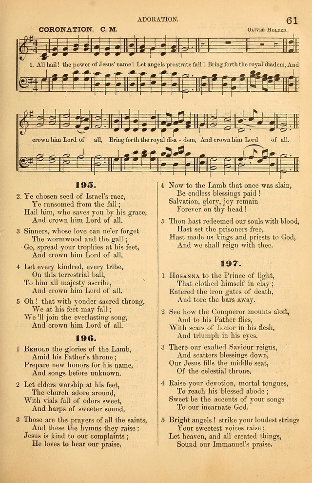 Songs of the Church: or, hymns and tunes for Christian worship page 61