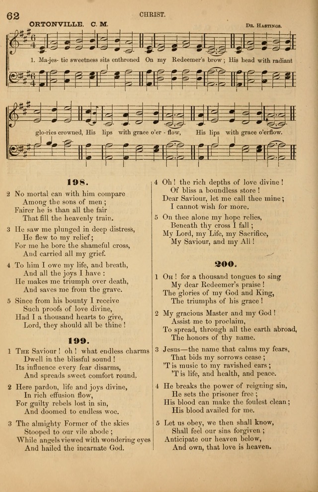 Songs of the Church: or, hymns and tunes for Christian worship page 62