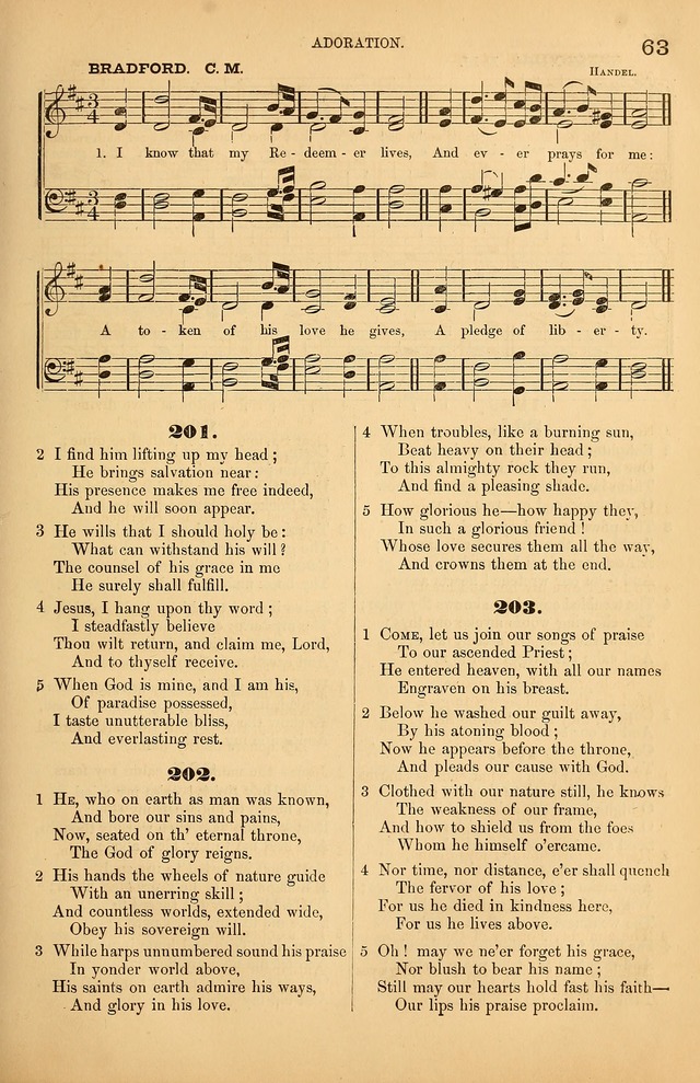 Songs of the Church: or, hymns and tunes for Christian worship page 63