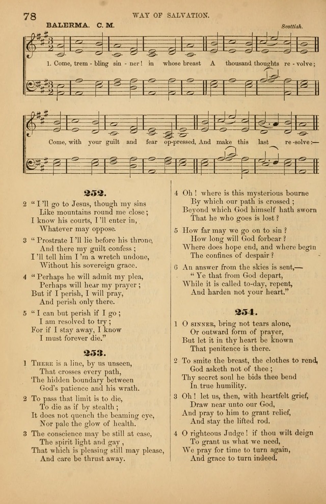 Songs of the Church: or, hymns and tunes for Christian worship page 78