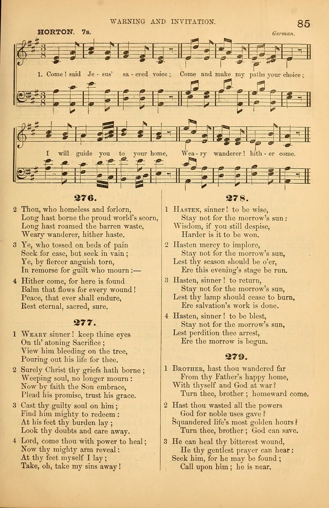 Songs of the Church: or, hymns and tunes for Christian worship page 85