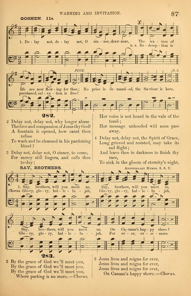 Songs of the Church: or, hymns and tunes for Christian worship page 87