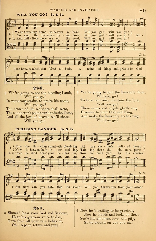 Songs of the Church: or, hymns and tunes for Christian worship page 89