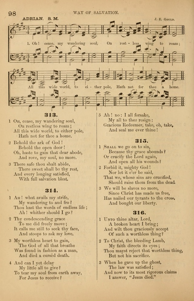 Songs of the Church: or, hymns and tunes for Christian worship page 98