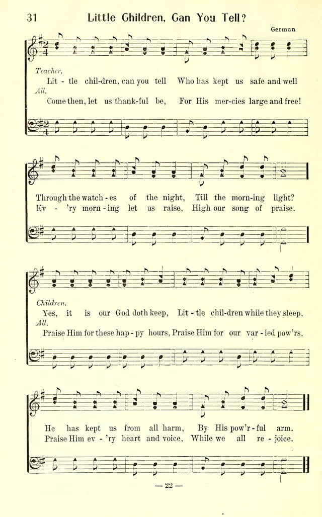 Songs of Cheer for Children page 22