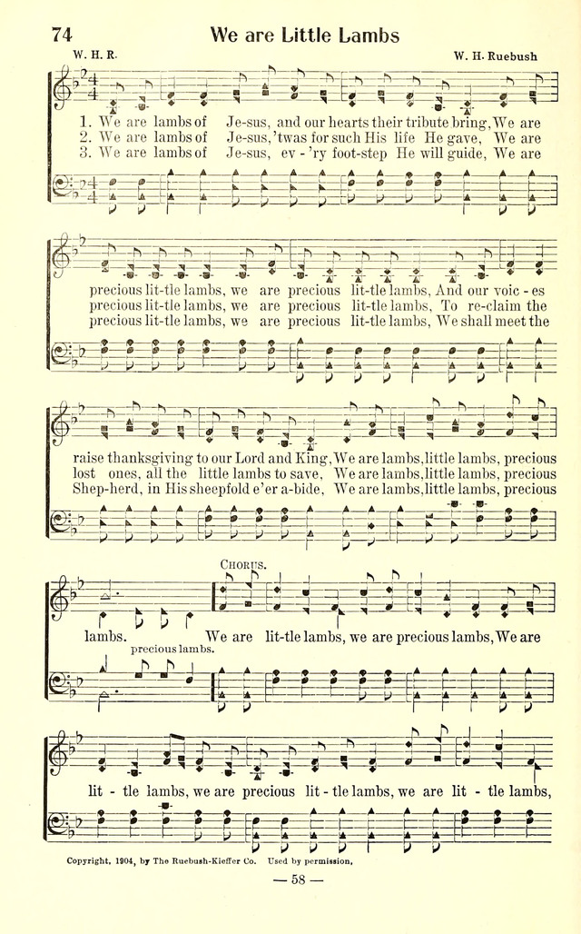 Songs of Cheer for Children page 58