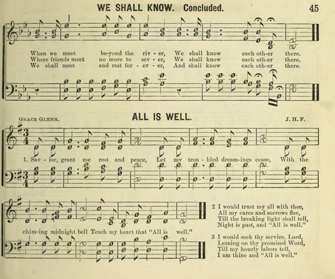 Songs of Gratitude: a cluster of new melodies for Sunday schools and worshiping assemblies page 45