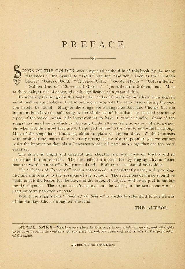 Songs of the Golden: a collection of original and selected songs for the Sunday school and young people