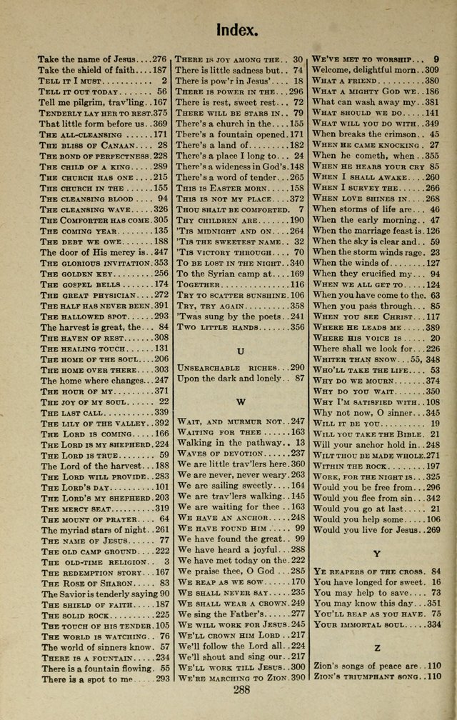 Songs of Grace and Glory: A New and Inspiring Selection of Sacred Songs for Evangelical Use and General Worship page 289