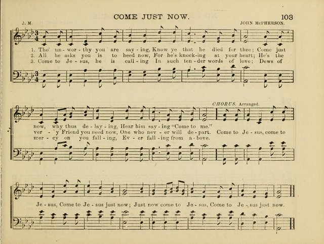 Songs of Glory-Land: for the Sunday school, prayer meeting, and social circle page 103