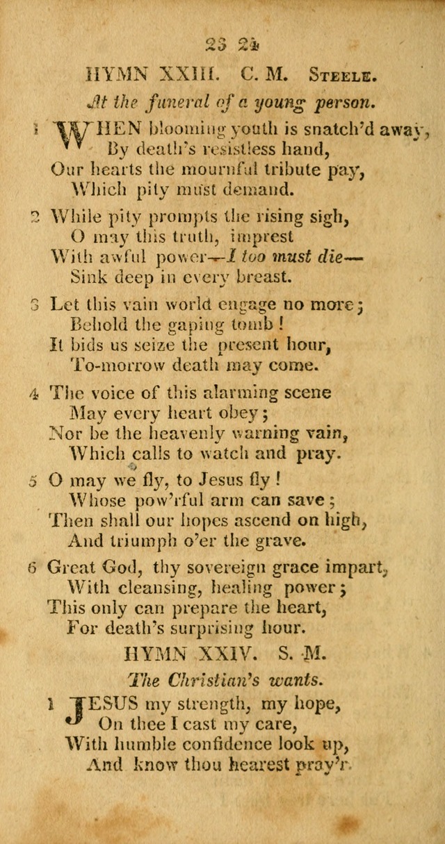 A Selection of Hymns for the use of social religious meetings, and for private devotions 2d ed. page 19