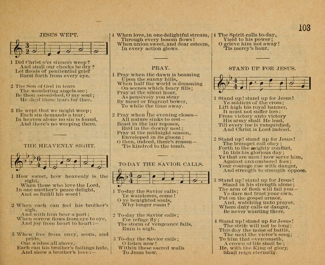 Songs of the Kingdom: a choice collection of songs and hymns for the Sunday school and other social services page 103