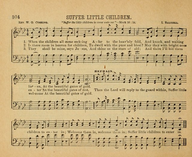 Songs of the Kingdom: a choice collection of songs and hymns for the Sunday school and other social services page 104