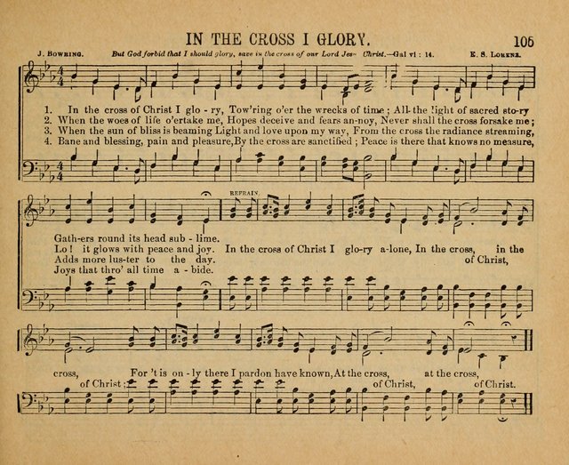 Songs of the Kingdom: a choice collection of songs and hymns for the Sunday school and other social services page 105