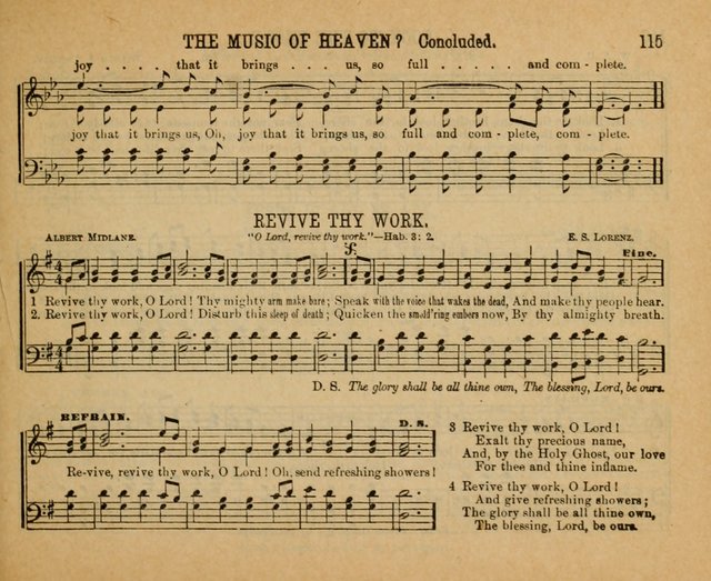 Songs of the Kingdom: a choice collection of songs and hymns for the Sunday school and other social services page 115