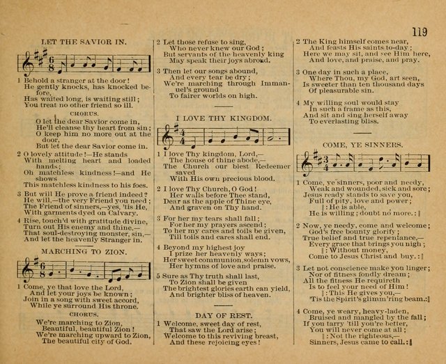 Songs of the Kingdom: a choice collection of songs and hymns for the Sunday school and other social services page 119