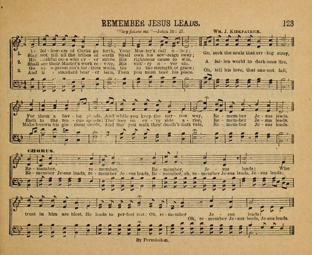 Songs of the Kingdom: a choice collection of songs and hymns for the Sunday school and other social services page 123