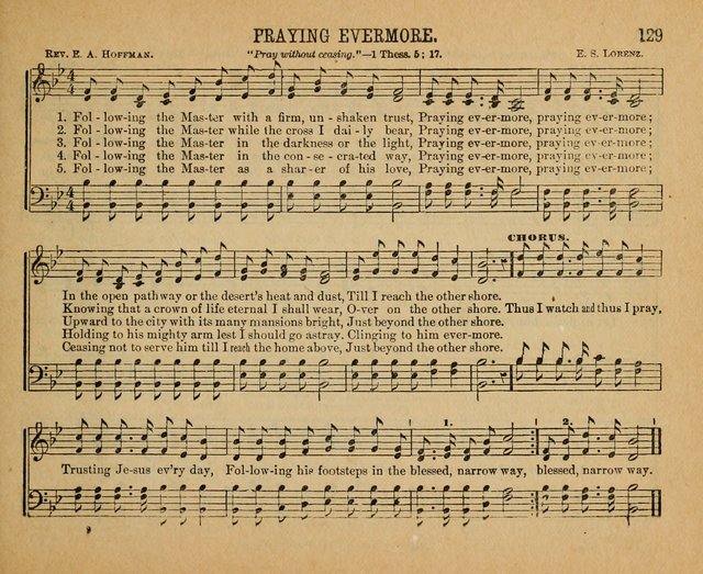 Songs of the Kingdom: a choice collection of songs and hymns for the Sunday school and other social services page 129