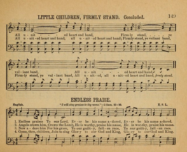 Songs of the Kingdom: a choice collection of songs and hymns for the Sunday school and other social services page 149