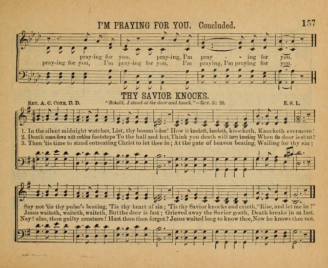 Songs of the Kingdom: a choice collection of songs and hymns for the Sunday school and other social services page 157