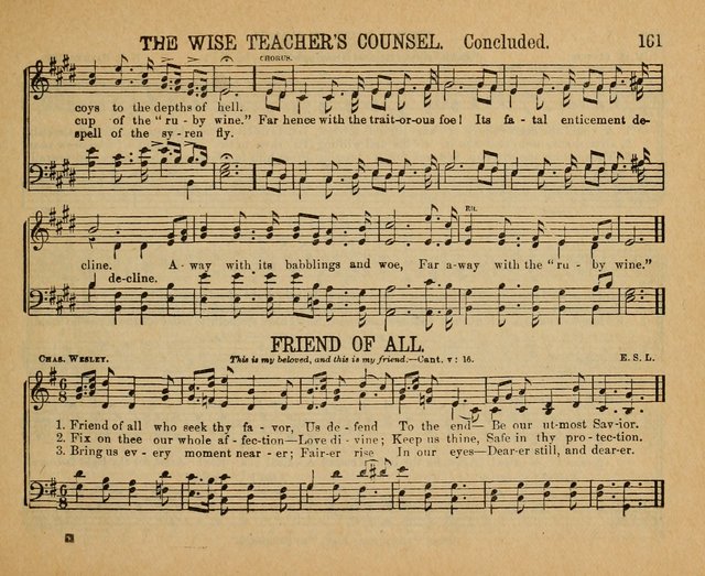 Songs of the Kingdom: a choice collection of songs and hymns for the Sunday school and other social services page 161