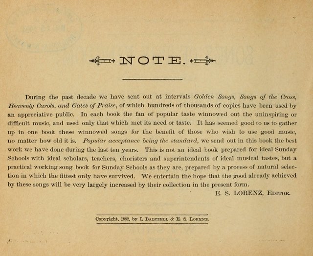 Songs of the Kingdom: a choice collection of songs and hymns for the Sunday school and other social services page 2