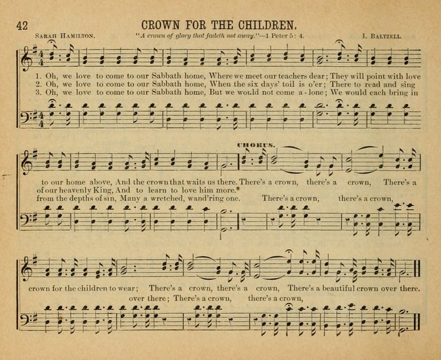 Songs of the Kingdom: a choice collection of songs and hymns for the Sunday school and other social services page 42