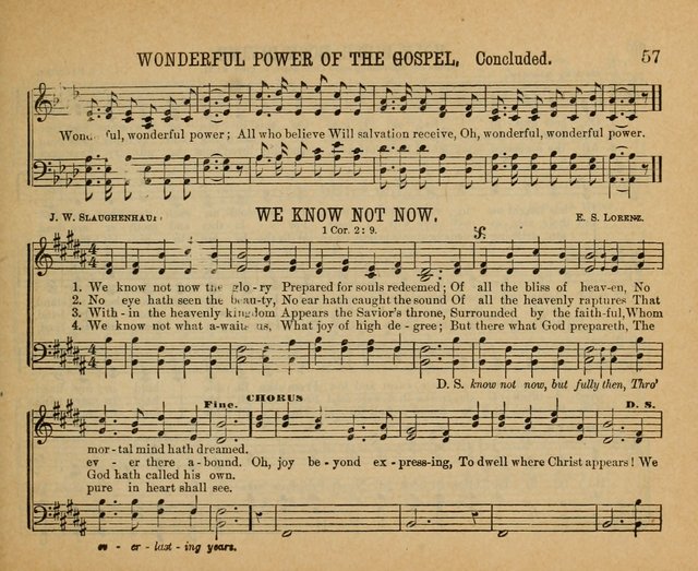 Songs of the Kingdom: a choice collection of songs and hymns for the Sunday school and other social services page 57