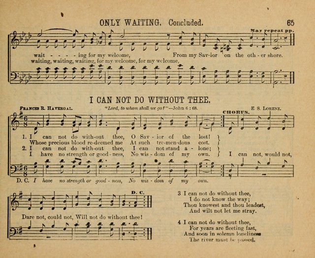 Songs of the Kingdom: a choice collection of songs and hymns for the Sunday school and other social services page 65